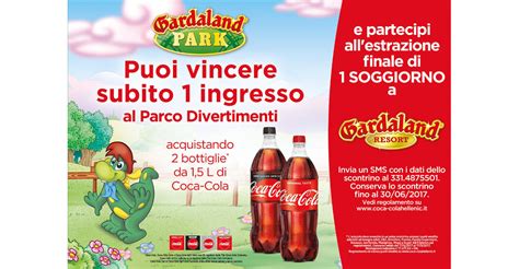 Con Coca Cola Vinci Gardaland Campioni Gratuiti