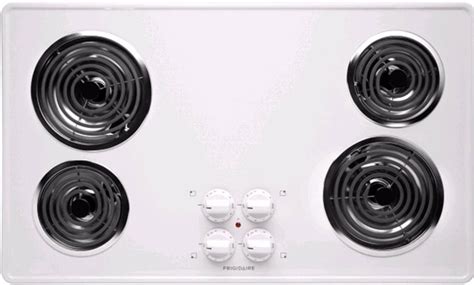 Frigidaire Ffec3605lw 36 Inch Electric Cooktop With 4 Coil Heating