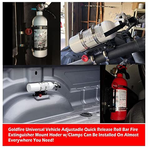 Snapklik Quick Release Aluminum Fire Extinguisher Holder Mount