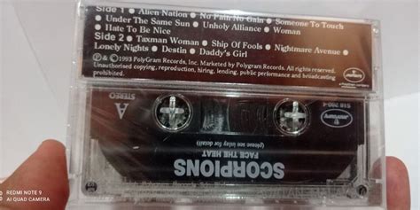 CASSETTE SCORPIONS FACE THE HEAT Hobbies Toys Music Media