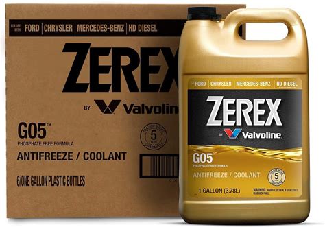 Zerex ZXG051 6PK G 05 Concentrate Antifreeze Coolant 1 Gallon Case