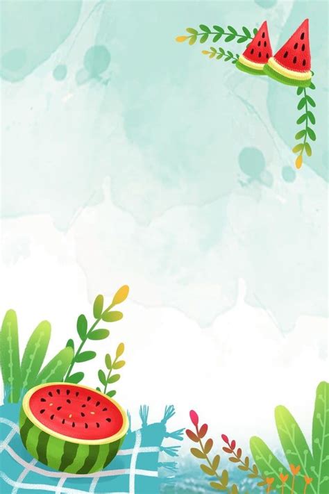 Summer Refreshing Watermelon Poster Background Wallpaper Image For Free Download - Pngtree ...