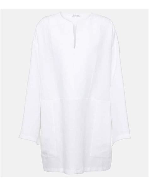 Loro Piana Linen Kaftan In White Lyst