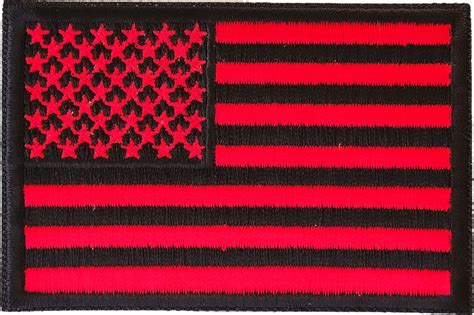 Red Black American Flag Patch Small Embroidered Iron On Patch ...