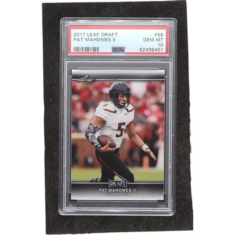 Patrick Mahomes 2017 Leaf Draft #56 (PSA 10) | Pristine Auction