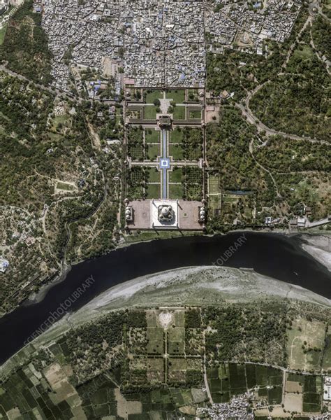 Taj Mahal, India, satellite image - Stock Image - C057/7024 - Science ...