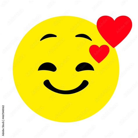 Vektorová grafika Smiley face with heart Emoji icon vector Emoticon