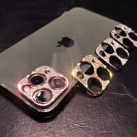 Luxury 3d Glitter Diamond Bling Rhinestone Camera Lens Protector For