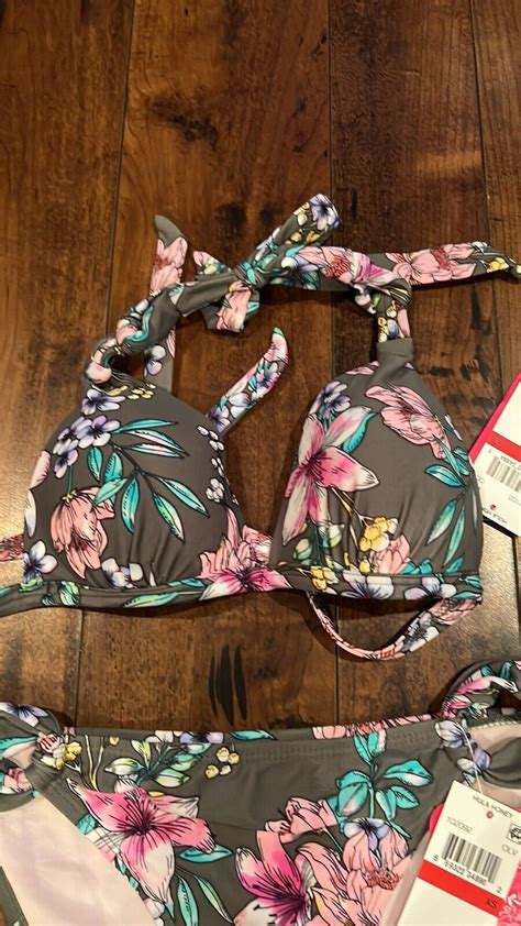 Pretty Hula Honey Floral Bikini Sz Xs Nwt Ebay