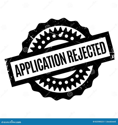 application rejected rubber stamp stock vector illustration  apply