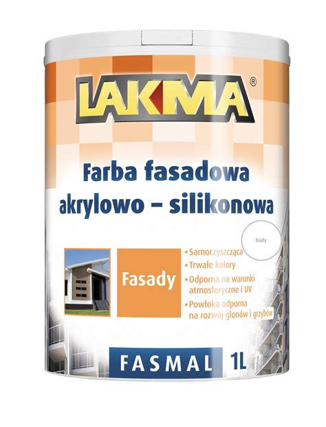 Lakma Fasmal Farba Elewacyjna Fasadowa Akrylowo Silikonowa Mocna Bia A