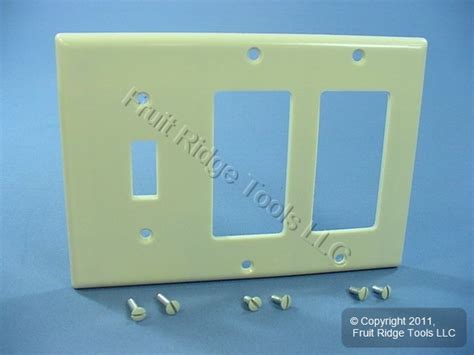 Leviton Ivory 3 Gang 2 Decora And 1 Toggle Switch Cover Wallplate Gfci Gfi 80431 I Ebay