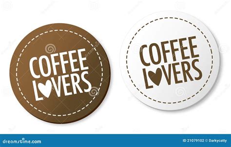 Coffee Lovers Stickers Stock Photography - Image: 21079102