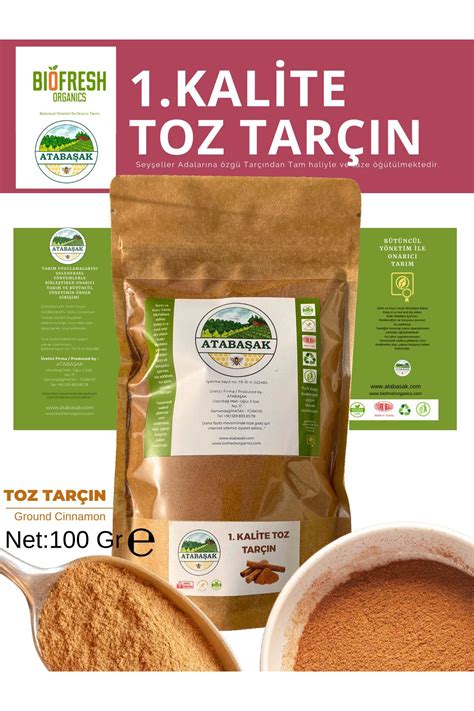 ATABAŞAK SAF TOZ TARÇIN 1 Kalite Saf Taze Öğütülen Toz Tarçın 100 GR