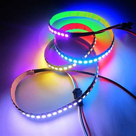 Ws2812b RGB Led Strip 5050 Leds 1m 60 Leds Individual 5v Lights