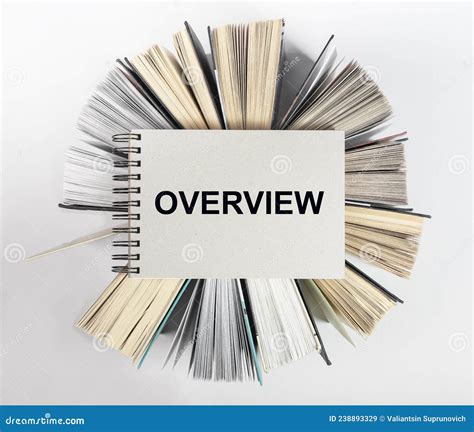 Overview Word Summary Review And Recap Concept Stock Image Image Of