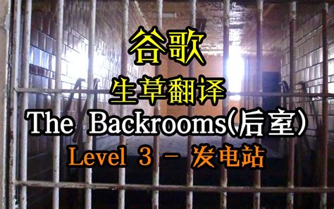 【谷歌生草翻译20次】the Backrooms后室 层级 Level 3 发电站哔哩哔哩bilibili