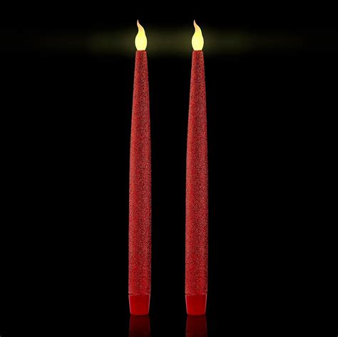 Amazon FURORA LIGHTING Red LED Taper Candles Window Candles