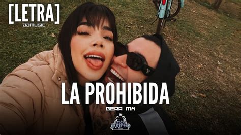 LETRA La Prohibida Gera Mx CANCIÓN COMPLETA YouTube Music