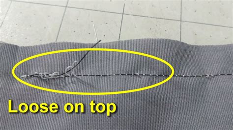 How To Fix Your Thread Looping Above The Fabric Youtube