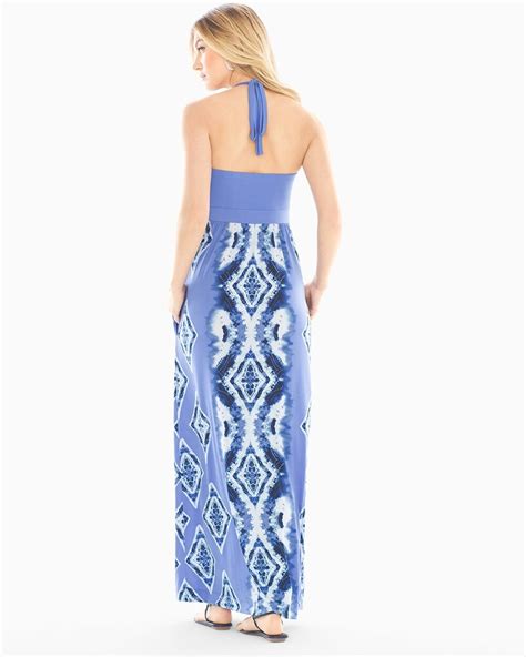 Halter Shirred Bodice Maxi Dress Soma