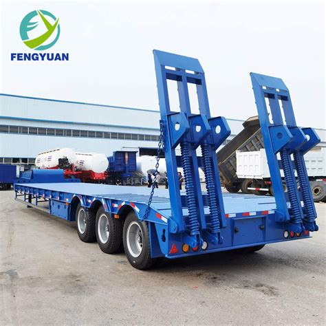 Fengyuan 3 Axle 60 Ton Lowbed Lowboy Semi Trailer Lowboy Semi Trailer