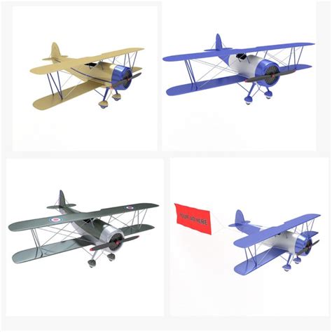 Biplane collection 3D model - TurboSquid 2008163