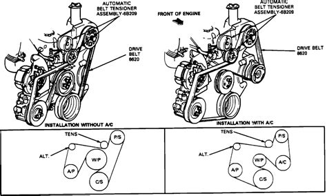 Ford F150 Serpentine Belt Diagrams 2005 1990 2003 200