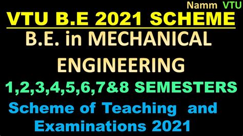 VTU MECHANICAL Engg ALL SEM Syllabus VTU ME Syllabus BE ME Syllabus