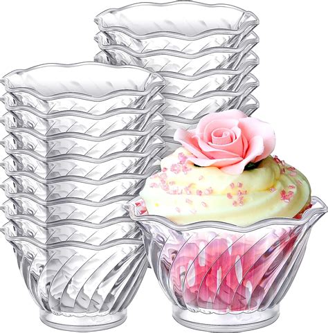 Rtteri Pack Plastic Dessert Cups Oz Clear Ice Cream Sundae Tasting