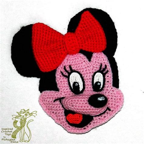 Crochet Pattern Applique Minnie Mouse Crochet Applique Crochet