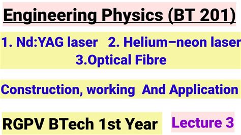 Heliumneon Laser Nd YAG Laser Optical Fibre Engineering