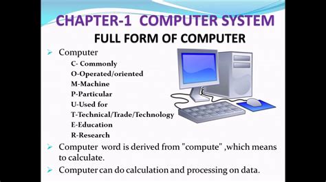 Class 9 Computer System Part 1 Youtube