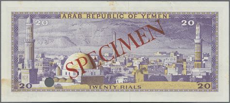 Stamp Auction Yemen Jemen Banknoten Sale 49 Coins And