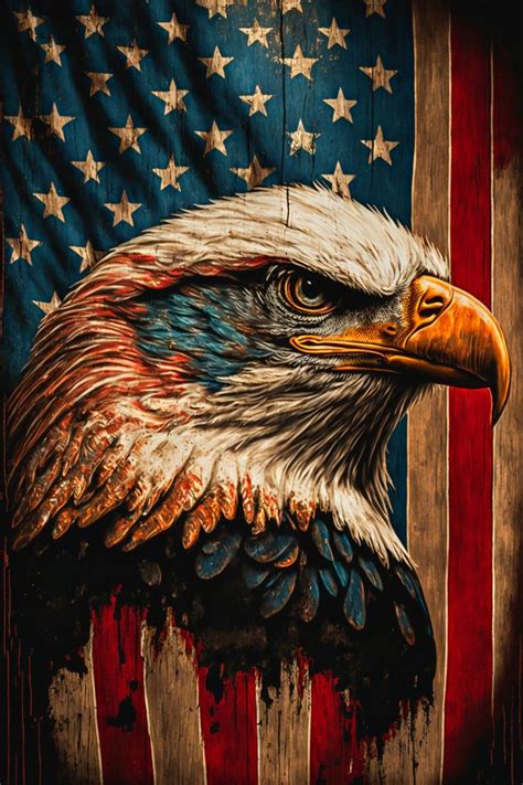 Eagle Artwork Patriotic Wall Art Digital Drawing Digital Art Wall