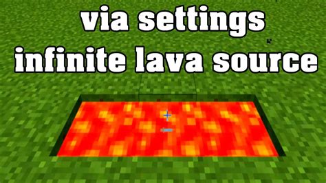 How To Make Via Settings Infinite Lava Source In Minecraft 1 19 4