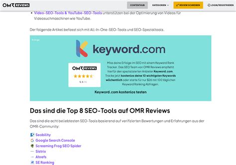 Werbung Buchen Auf Omr Reviews