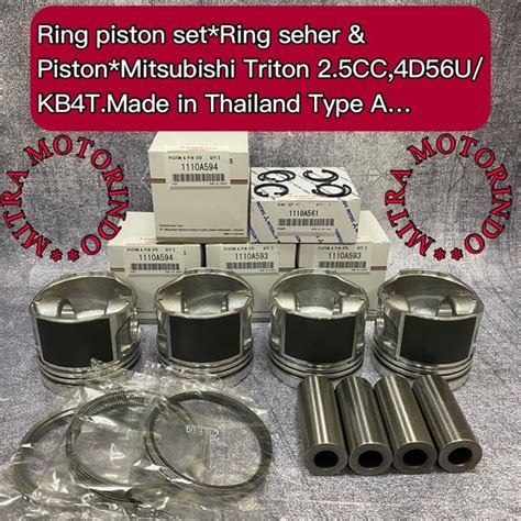 Jual Ring Piston Set Ring Dan Piston Mitsubishi Triton Pajero Sport