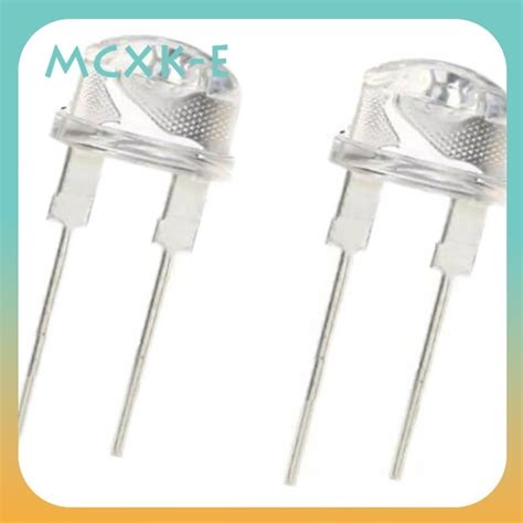 Pcs F Mm Straw Hat Led Emitting Diode Micro Indicator White Red