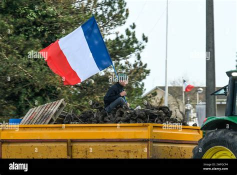 France Bordeaux 29 Janvier 2024 Manifestation Paysanne Blocage Du