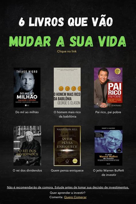 Livros De Finan As Que Podem Mudar A Sua Vida Livro De Finan As