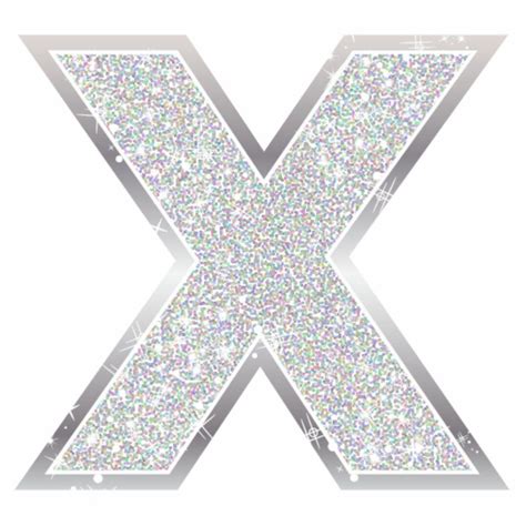 Letter X Cutout Size X Color Silver Gender Unisex Age Group