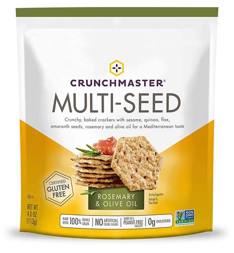 Crunchmaster Gluten Free Multi Seed Baked Rice Crackers Rosemary