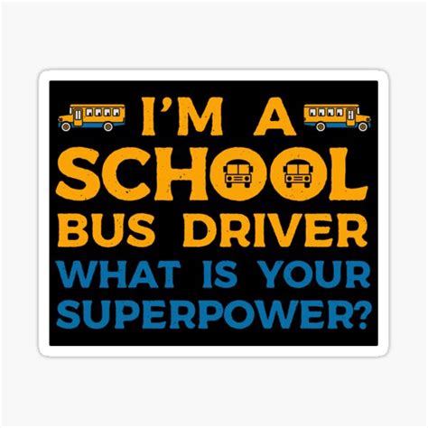 "School Bus Driver" Sticker by artworkbyrihen | Redbubble