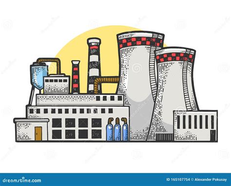 Dibujo Vectorial De La Central Nuclear Ilustraci N Del Vector