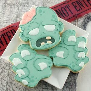 2 Piece Zombie Cookie Cutter Set Etsy