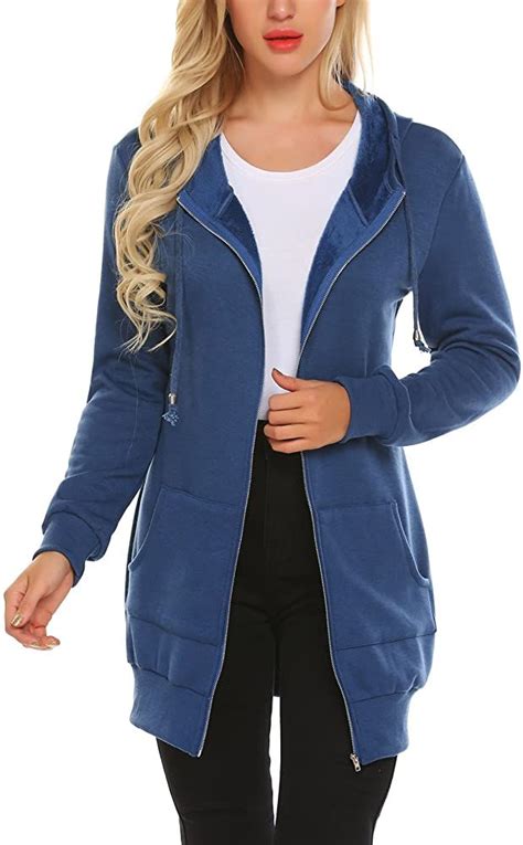 Zeagoo Womens Soft Zip Up Fleece Hoodie Sweater Jacket