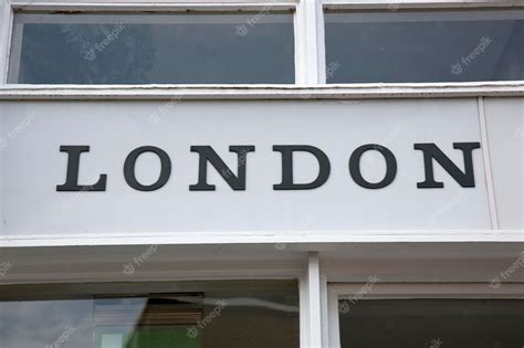 Premium Photo | Closeup of london sign on facade