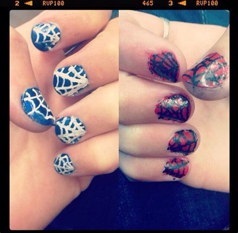 One Of The Many Variations Of Spider Man Nails I Ve Done So Far