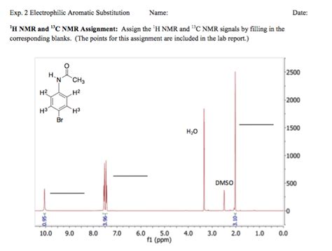 Solved 1h Nmr And 13c Nmr Assignment Assign The 1h Nmr And